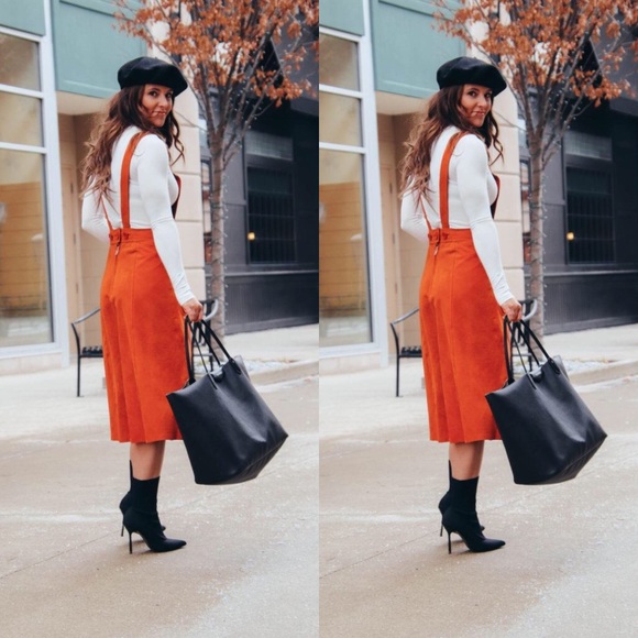 Free People Suede Apron Dress - Picture 3 of 8